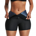 Naiste higip&uuml;ksid Saunap&uuml;ksid K&otilde;rge v&ouml;&ouml;kohaga salendavad l&uuml;hikesed p&uuml;ksid Compression Thermo Capris s&auml;&auml;rised Treening Body Shaper Reie &otilde;hemad vormir&otilde;ivad 3XL must