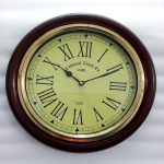 Puit, K&auml;sitsi valmistatud analoogseinakell, Vintage-stiilis kodu, kontorisisustus Antiikstiilis seinakell 40,64 cm &uuml;mmargune