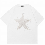 Star Shape Splash of Milk Unisex T-s&auml;rk M valge