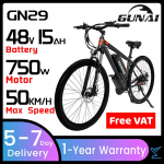 GUNAI GN29 elektrijalgratas 750W linnajalgratas 48V 15Ah 29*2,1 tolli paksune rehv Off-Road Ebike 21 Speed ​​Gear T&auml;iskasvanute jalgrattas&otilde;it maastikujalgratas