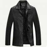Nahkjakk Meeste Pehme PU Meeste &Auml;ri vabaaja mantlid Mees Jaqueta Masculinas Inverno Couro Suur suurus XXXL 4XL M must