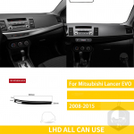 Mitsubishi Lancer EVO X MR 2008-2015 autotarvikute jaoks Plastic Piano Must sisemus Kesk armatuurlaua paneeli &auml;&auml;ris black LHD