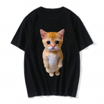 El Gato Meme Sad Crying Cat Munchkin Kitty 3D Print Mehed Naiste Unisex T-s&auml;rk Suvine Suurem&otilde;&otilde;tmelised T-s&auml;rgid Vabaaja moer&otilde;ivad M