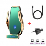 15 W kiire juhtmevaba laadija autokinnitusega automaatne klambriga telefonihoidja, mis &uuml;hildub max 7,2-tollise telefoni Qi laadijaga iPhone 12 12 Max jaoks as picture kuld