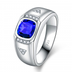 V&auml;rviline smaragdist safiirist meeste s&otilde;rmus Euroopa ja Ameerika isikup&auml;rastatud trendikas tsirkoonist s&otilde;rmus 12