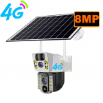 Solar HD monitor 360 kraadi kodune mobiiltelefon kaug-v&auml;liskaamera veekindel &ouml;&ouml;n&auml;gemine Camera No Card must/valge