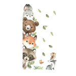 Seinakleebised Multifilmid Loomad Lasteaia Klassiruumi paigutus Uksekleebised Lastetoa Seinakleebised Isekleepuv seinakaunistus 1pc