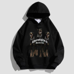 S&uuml;gisesed Meeste Kapuutsiga Spordir&otilde;ivad Dobermani Prindiga Retro Pulloverid Kapuutsiga Moodsad Vabaaja Paaride Streetwear Unisex &Uuml;legabariidilised R&otilde;ivad L black