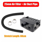 25 mm &otilde;hkdiisli k&uuml;ttekeha sisselaskefiltri summuti sisselasketoru toru venituspikkusega 60 cm koos klambritega Webasto Eberspacher 5Type jaoks