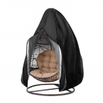 Rotangist munakoorega kiiktooli tolmukatte kaitse&uuml;mbris tolmuvastane veekindel 210D UV-kaitse aia terrassi funiture kattekott 190x115 must