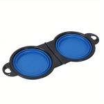 Kokkupandav kahekordne koerakauss &ndash; ideaalne kaasaskantav lemmiklooma tarvik &otilde;ueseiklusteks &ndash; sisaldab 2 silikoonist kaussi sinine