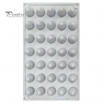 Vaarika silikoonvorm 35 &otilde;&otilde;nsusega mittenakkuv toidukvaliteediga kergesti vabastatav DIY kooki kaunistamine fondant kommid &scaron;okolaadikommid tarretis j&auml;&auml; k&uuml;psetusvorm hall