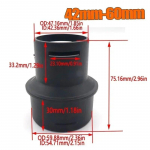 60 mm kuni 42 mm diiselk&uuml;ttekeha kanalisatsioonitoru &uuml;henduspistik &otilde;huava v&auml;ljalaskeava Eberspacher Webasto diiselmootoriga parkimissoojendite jaoks