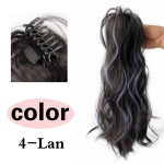XINRANi s&uuml;nteetiline k&uuml;&uuml;nis pikk laineline lokkis laineline hobusesaba klamber juuksepikendustega 12-tolline hobusesaba parukas naistele igap&auml;evaseks kasutamiseks 30cm