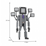 Skibidi WC-plokk M&auml;nguasi Titaanid K&otilde;larimees Kaamera Titaanid puurimees Telliskivi KellMan Figuurik&otilde;lar Mees Boss Skibididopi komplekt