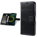 Nahast rahakoti klapp&uuml;mbris Samsung Galaxy A14 A13 A12 A34 A54 A15 A04S A05S A22 A23 A32 A52 A53 A33 A73 A72 S21 S22 S23 FE S24 Ultra kaardipesa kate For Samsung Galaxy A14 5G must