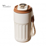 450 ml LED-temperatuuri n&auml;idik vaakum-isolatsiooniga veepudel BPA-vaba lekkekindel hoida k&uuml;lmas/soojas 12H kahekordse seinaga isolatsioonitass roostevabast terasest 450ML pruun