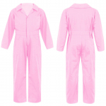 Lastele poistele moe-mehaaniku kombinesoonid, pikkade varrukatega, lahtik&auml;iva krae, lukuga eesmine kombinesoon Halloweeni cosplay kost&uuml;&uuml;m 15-16 Years roosa