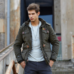 Meeste polsterdatud jakk Talvine soe tuulekindel ja fliisist Korea stiilis Meeste polsterdatud jope M