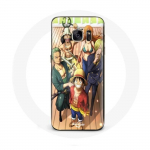 &Uuml;mbris Samsung Galaxy S7 One Piece Luffy Poster Crews Manga Anime jaoks