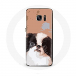 &Uuml;mbris Samsung galaxy S6 edge jaapani spanjeli musta ja valge koerat&otilde;u jaoks