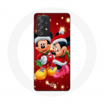 Coque pour Samsung Galaxy A33 5G Mickey Mouse et Minnie Mouse le jour de No&euml;l - Maniacase
