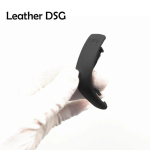 Must kroom seemisnahast k&auml;igukangi nupu k&uuml;lgkattega DSG embleem VW Golf 6 7 R GTI Passat B7 B8 CC R20 Jetta MK6 GLI jaoks Leather DSG gray