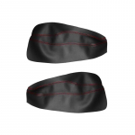 Pehmest nahast uksepaneeli kate Ford Mondeo 2007 2008 2009 2010 2011 2012 siseukse k&auml;etoe paneeli nahakatte kleebise &auml;&auml;ris Front Black-red