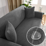 Veekindlad žakaarv&auml;rvi diivanikatted paksud elastsed nurgad, tahke diivanikate L kujuga diivani katte kaitse 1/2/3/4 istekohaga 3 Seater 185-230cm