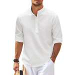 Suvine kardigan meeste keskmiste varrukatega T-s&auml;rk puuvillane ja linane Led Casual meeste T-s&auml;rk meeste hingav S-5XL 5XL