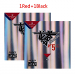 Reaktor TORNADO V5 40+ (Kleepuv, eesk&auml;e silmus) ITTF-i heakskiidetud lauatennise kummist pingpongi k&auml;sn 1Red+1Black