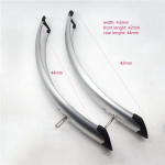1 set Silver Bike Front Rear Fenders Retro Bike 700C 23C 25C Mud Guard Wing Road Bicycle Mudguard Fender Parts silver  1 set