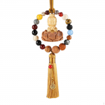 Buddha kuju auto ripats rippuv ornament feng shui kaunistus auto salongi rippuv universaalne tagantvaade red tassels