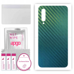 apgo Protective Skin Sticker for the back compatible with Xiaomi Mi 9, Wrap Film, Foil, Vinyl - Pattern Carbon Chameleon CAKA1