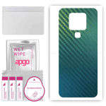 apgo Protective Skin Sticker for the back compatible with Tecno Camon 16 SE, Wrap Film, Foil, Vinyl - Pattern Carbon Chameleon CAKA1