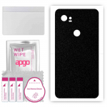 apgo Protective Skin Sticker for the back compatible with Google Pixel 2 XL, Wrap Film, Foil, Vinyl - Pattern Matte Black
