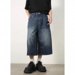 Vintage Loose Jorts Teksad Y2k T&auml;navar&otilde;ivad Oversized Shorts Denim P&uuml;ksid Korea mood Baggy Grunge p&uuml;ksid Suvine neutraalne S sinine