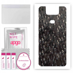 apgo Protective Skin Sticker for the back compatible with Asus Zenfone 6 ZS630KL 6Z, Wrap Film, Foil, Vinyl - Pattern Carbon Black Pixel