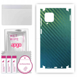 apgo Protective Skin Sticker for the back+sides compatible with Samsung Galaxy M62, Full Wrap Film, Foil, Vinyl - Pattern Carbon Chameleon CAKA1