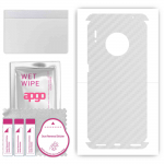 apgo Protective Skin Sticker for the back+sides compatible with Huawei Mate 30 Pro 5G, Full Wrap Film, Foil, Vinyl - Pattern Transparent Carbon