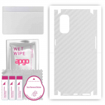 apgo Protective Skin Sticker for the back+sides compatible with Oppo Reno4, Full Wrap Film, Foil, Vinyl - Pattern Transparent Carbon