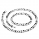 K&auml;sitsi valmistatud isetehtud aksessuaarid hobusepiitsa kett, titaanist terasest meeste k&auml;ev&otilde;ru kaelakee 8mm76cm