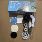 1 komplekti laetav elektripuhasti reguleeritava pika k&auml;epideme ja 6 vahetatava harjapeaga &ndash; ideaalne vannitubade, k&ouml;&ouml;kide, autode ja muu puhastamiseks 1set valge