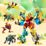 842 tk mehhaaniline dinosaurus 4 &uuml;hes draakonilahinguga soomustatud pterosaurus Triceratops Tyrannosaurus Rex Stegosaurus poiss ehitusploki m&auml;nguasi