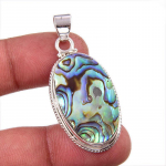 Looduslik Abalone Shell v&auml;&auml;riskivi 925, tahke h&otilde;bedast ehteripats 2 m6l13