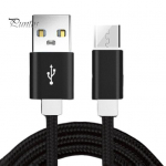 Vase s&uuml;damikuga nailonist p&otilde;imitud juhe &uuml;litugev kerimisvastane telefoni andmekaabel mikro-USB liidesega 2A kiirlaadimiskaabel Androidi jaoks 1M must