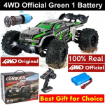 Uus 4-veoline originaal kaugjuhtimispuldiga maastikuauto 4x4 RC kiirveok 50 km/h kiire driftis&otilde;idu koletis parim kingitus lastele t&auml;iskasvanutele 1 battery roheline