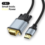 Hdmi-&uuml;hilduv VGA-pistikuga koos kiibi 1080p konverteri adapteri kaabliga s&uuml;learvutite projektoritele 5m