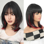 Tumepruun Bob-parukas tukkidega L&uuml;hikesed br&uuml;nettparukad naistele S&uuml;nteetilised Bob-parukad Cosplay peoks, 12 tolli