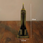 Antiikpronks Empire State Buildingu mudel Ameerika vaatamisv&auml;&auml;rsus, suveniiride metallist kujukeste lauapendlid 18cm